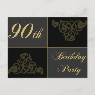 90th Birthday Party supplies Invitation Postcard