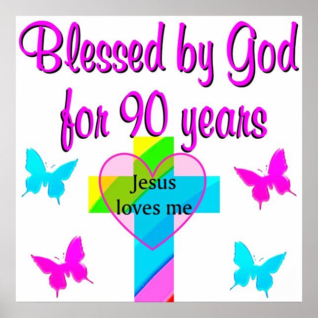 90TH BIRTHDAY PRAYER POSTER (Front)