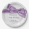 90th Birthday Purple Damask and Faux Bow