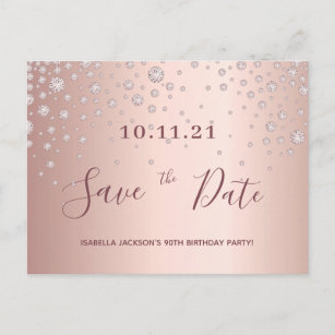 Birthday Save The Date Postcards Zazzle Uk