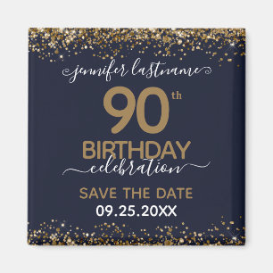 90th Birthday Save the Date Magnet