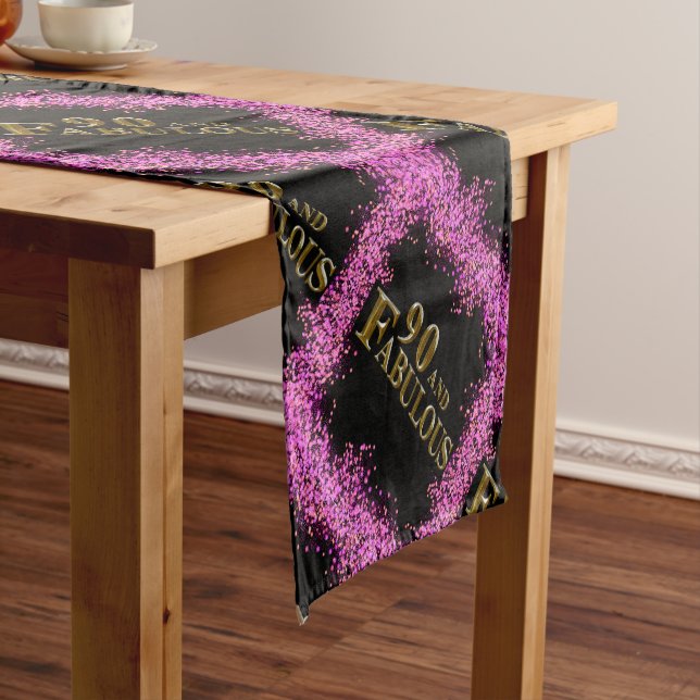 90th Birthday  Short Table Runner (In Situ)