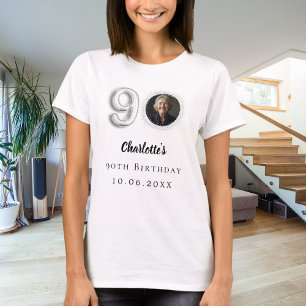 90th birthday silver photo T-Shirt