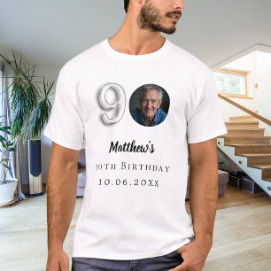 90th birthday silver photo T-Shirt