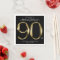 90th Birthday Solid Gold Typography Black Elegant 