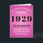 90th Birthday Standards Born 1929 Add Your Name Card<br><div class="desc">Easily customise the text to the front and the interior of this birthday card using the template provided. Part of the setting standards range of greeting cards.</div>