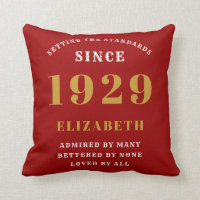 90th Birthday Standards Born 1929 Red