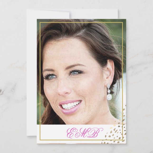 90th  Birthday Stylish Photo Gold Modern Elegant Invitation (Front)