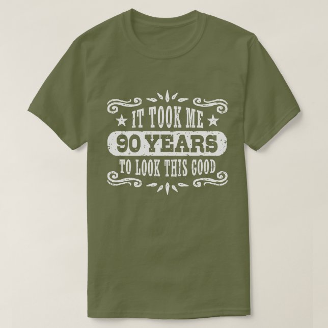 90th Birthday T-Shirt (Design Front)