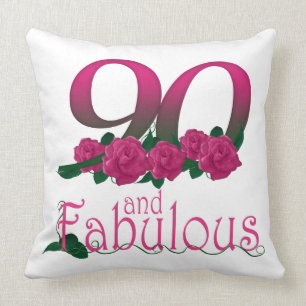 90th birthday Throw Pillow 20" x 20"