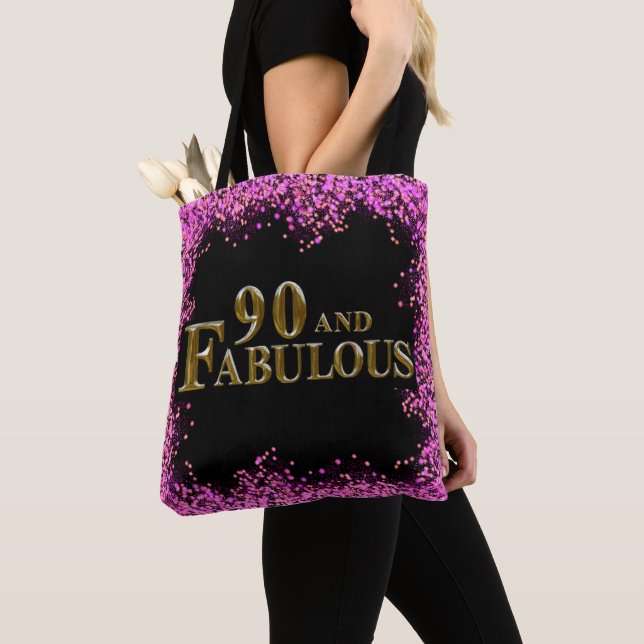90th Birthday  Tote Bag (Close Up)