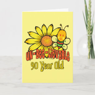 90th Birthday - Unbelievable at 90 Years Old Card