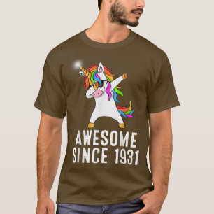 90th birthday, unicorn dab, Awesome since 1931 T-Shirt