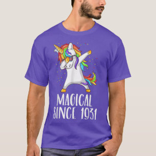 90th birthday, unicorn dab, Magical since 1931 T-Shirt