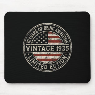 90th Birthday Vintage 1935 Limited Edition America Mouse Mat