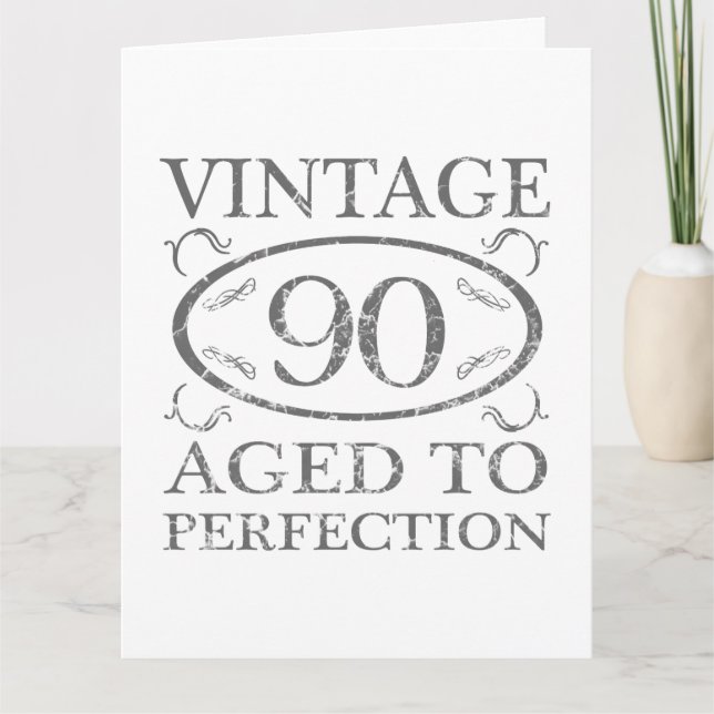 90th Birthday Vintage Card (Front)