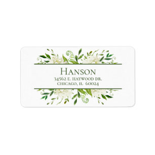 90th Birthday White Hydrangeas Return Address Label