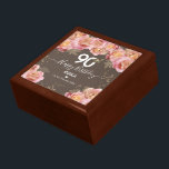 90th Birthday Wooden Jewellery Keepsake Box<br><div class="desc">90 Happy Birthday Personalised year pillow. Easy to adjust. All text is adjustable if needed.</div>