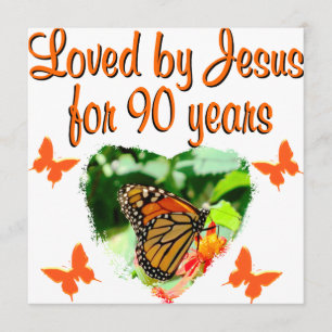 90TH BUTTERFLY BIRTHDAY CARD