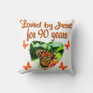 90TH BUTTERFLY BIRTHDAY CUSHION