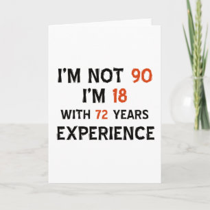 90th cool birthday designs card
