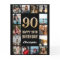 90th Happy Birthday Black and Gold Photo Collage