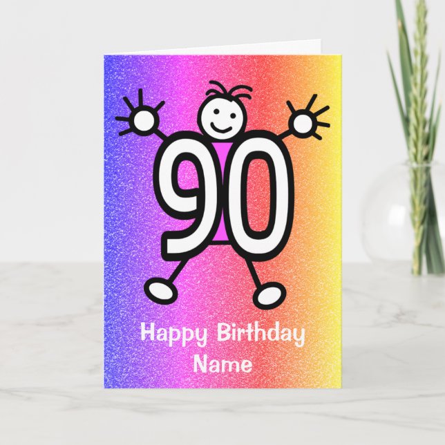 90th Happy Birthday Card (Front)