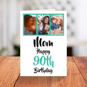 90th happy birthday Mum photo collage Card
