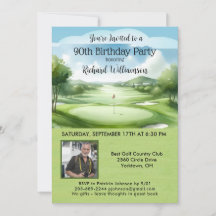 90th Men's Birthday Party Photo Golf