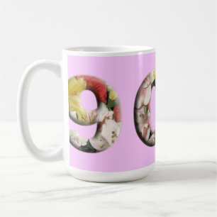 90th Milestone Mug Customisable Floral Design