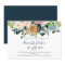 90th Modern navy floral watercolor birthday party