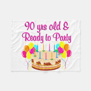 90TH PARTY GIRL FLEECE BLANKET
