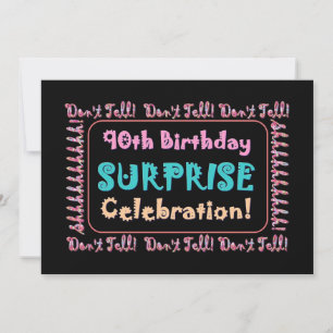 90th SURPRISE Birthday Party Invitation Template