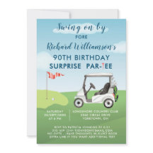 90th Surprise Birthday Party Men's Golf Theme