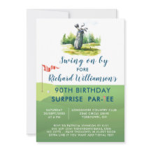 90th Surprise Birthday Party Men's Golf Theme