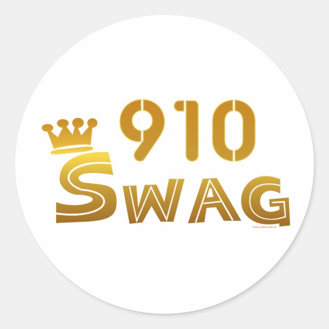 910 North Carolina Swag Classic Round Sticker (Front)