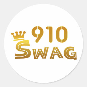 910 North Carolina Swag Classic Round Sticker