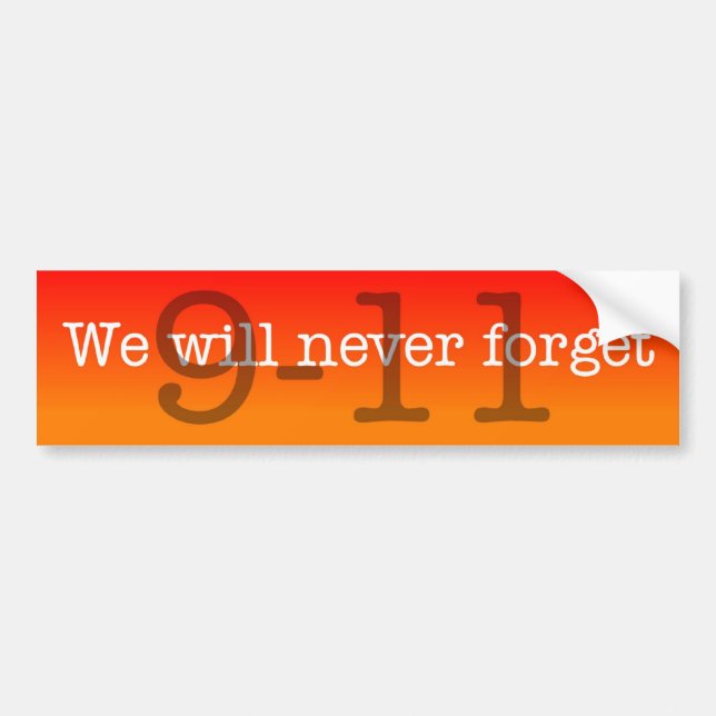 911 BUMPER STICKER (Front)