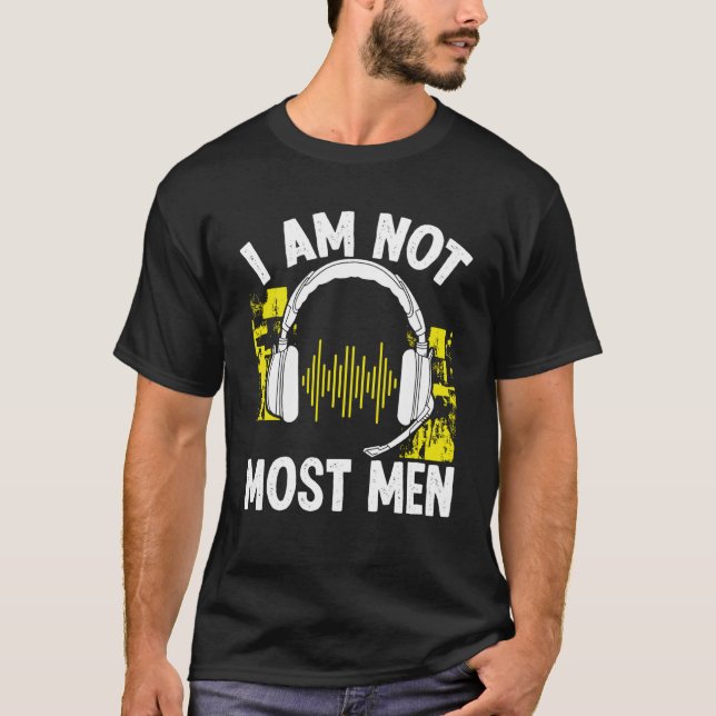911 Dispatch Operator I am not most Men Thin Gold  T-Shirt (Front)