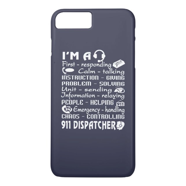 911 Dispatcher Case-Mate iPhone Case (Back)