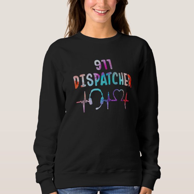 911 Dispatcher Cute Colourful Sweatshirt (Front)