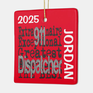 911 Dispatcher Extraordinaire CUSTOM Ceramic Ornament