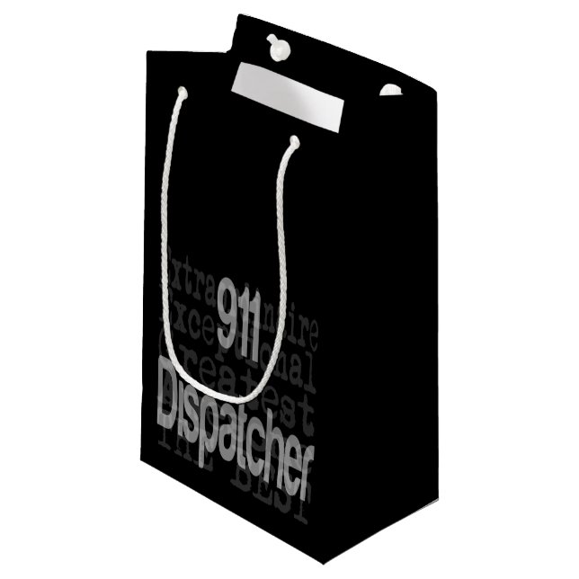 911 Dispatcher Extraordinaire Small Gift Bag (Front Angled)