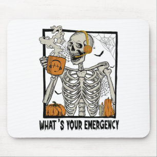 911 Dispatcher Halloween Skeleton What Your Emerge Mouse Mat