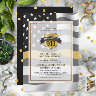 911 Dispatcher Retirement Party Invitation