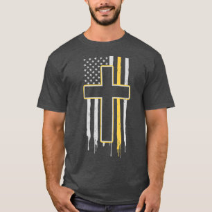 911 Dispatcher Shirt Patriotic Cross American Flag