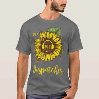 911 Dispatcher Sunflower Premium  T-Shirt