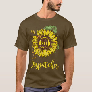 911 Dispatcher Sunflower  T-Shirt