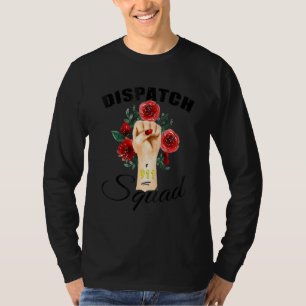 911 Dispatcher Usa Flag Thin Yellow Line Dispatch T-Shirt