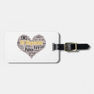 911 Dispatcher Word Cloud Luggage Tag